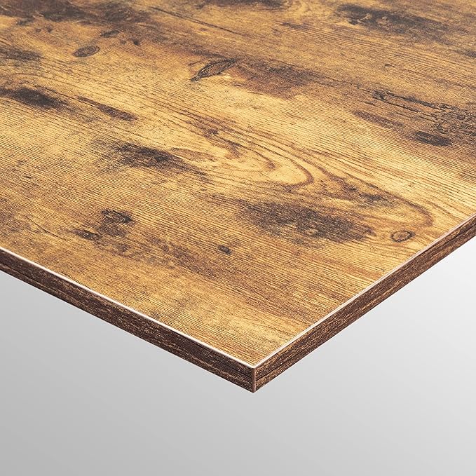 BANTI L-Shaped Computer Desk, Home Office Corner Desk with Non-Woven Drawer, Sturdy Writing Table, Space-Saving,Brown - LeafyLoom