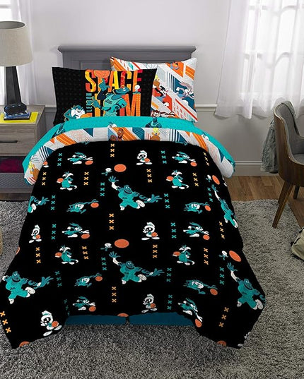 Franco Kids Bedding Super Soft Comforter and Sheet Set with Sham, 5 Piece Twin Size, Space Jam 2 A New Legacy - LeafyLoom