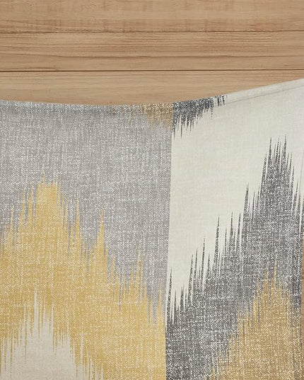 INK+IVY King Size Comforter Set, Cozy Cotton Comforter, All Season, Lightweight Comforter King Bed Set with 2 Matching Shams, Modern Cabin Lodge Ikat Chevron Design, Yellow King/Cal King 3 Piece - LeafyLoom