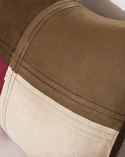 Madison Park Cozy Comforter Set Casual Design All Season, Matching Bed Skirt, Decorative Pillows, Queen (90 in x 90 in), Jackson Blocks Red/Brown, 7 Piece - LeafyLoom