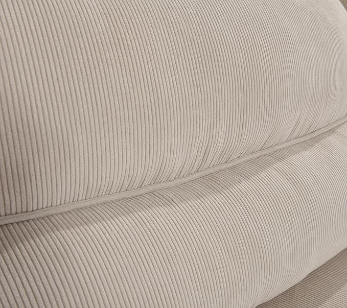 Queen Size Loveseat Sleeper Sofa,3 in 1 Soft Corduroy Upholstered Oversized Convertible Love Seat Sofabed cum Daybed W/Pull Out Sleep Couch Bed and Reclining Backrest for Living Space, 75“, Beige - LeafyLoom