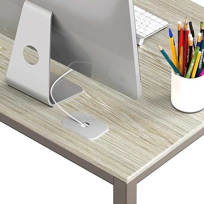 SHW 48" Home Office Computer Desk, Maple - LeafyLoom