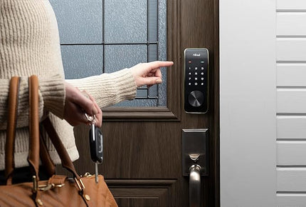 Alfred Touchscreen Keypad Pin + Key Entry Smart Door Lock Combo with Wi-Fi Connect Bridge & Key (DB2W-B-GL) ALFRED