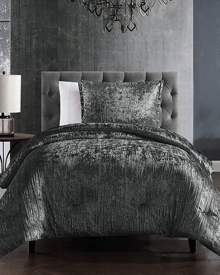 Riverbrook Home Turin Comforter Set, Twin, Charcoal, 2-Piece Set - LeafyLoom