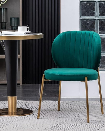 Roundhill Furniture Amoa Dining Chair, Set of 2, Green - LeafyLoom