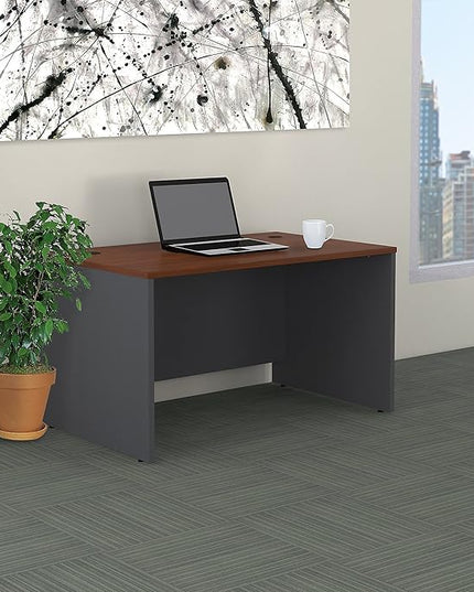 Bush Business Furniture Series C Shell Desk, 48W x 30D, Hansen Cherry - LeafyLoom