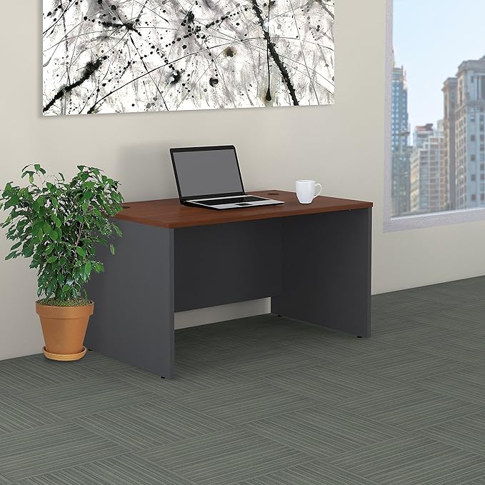 Bush Business Furniture Series C Shell Desk, 48W x 30D, Hansen Cherry - LeafyLoom
