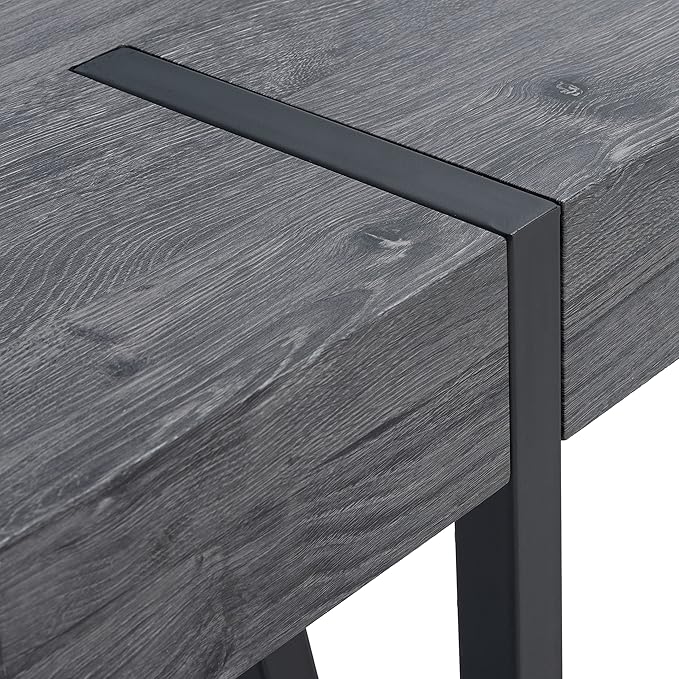 SAFAVIEH Home Collection Alyssa Mid-Century Rustic Industrial Black Oak Dining Room Table DTB7000B, 0 - LeafyLoom