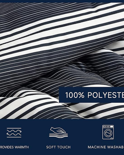 Nautica- King Comforter Set, Reversible Bedding with Matching Sham(s), Casual Home Decor (Craver Black, King) - LeafyLoom