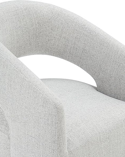 Dining Chairs with Casters Upholstered Modern Armchair with Rollers for Diningroom Bedroom Livingroom Reading Room, 32.25''H, Light Grey - LeafyLoom
