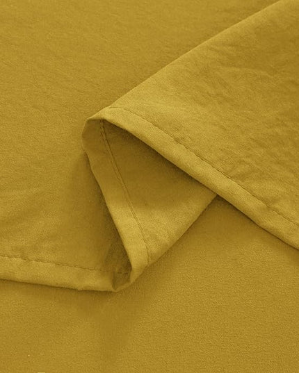 NTBAY Twin Comforter Set with Sheets, 5 Pieces Soft and Breathable Twin Bedding Set, Twin Bed in a Bag, Down Alternative Comforter Set Solid Color All Season, Kids Bedding Set, Yellow - LeafyLoom