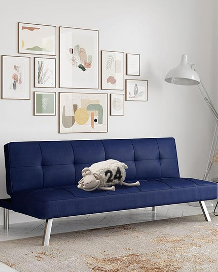 Serta Rane Futon, Navy Blue - LeafyLoom