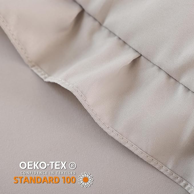 JANZAA Queen Comforter Set Oatmeal Comforter for Queen Size Bed 3PCS (1 Ruffle Comforter and 2 Pillowcases) Vintage Shabby Chic Bedding Soft Fluffy Comforter Set All Season - LeafyLoom