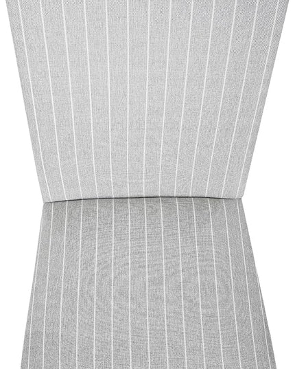 HomePop Classic Parsons Dining Chairs, Pack of 2, Light Gray Stripe (Set of 2) - LeafyLoom