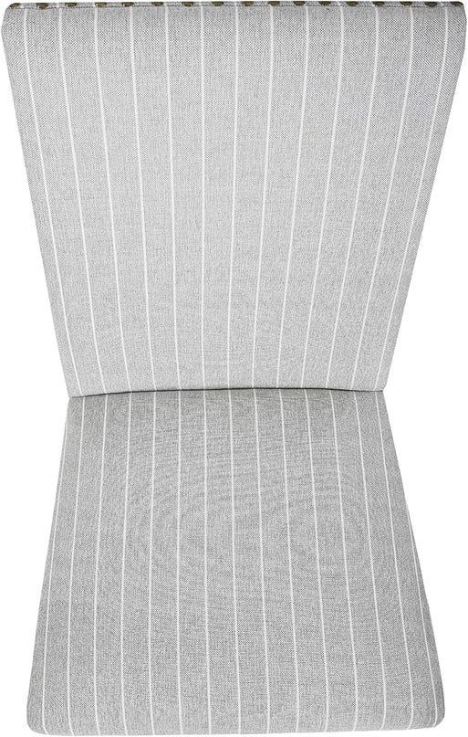 HomePop Classic Parsons Dining Chairs, Pack of 2, Light Gray Stripe (Set of 2) - LeafyLoom