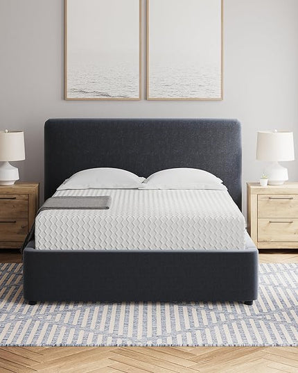 Signature Design by Ashley King Size Chime 12 Inch Medium Firm Memory Foam Mattress with Green Tea & Charcoal Gel - LeafyLoom