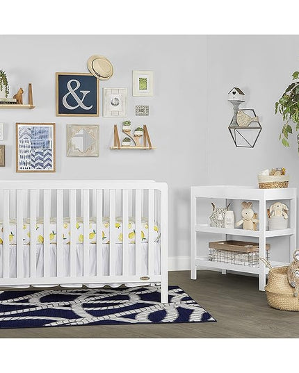 Nursery Essentials Bundle of Dream On Me Ridgefield 5-in-1 Convertible Crib, Dream On Me Ridgefield Changing-Table, with a Dream On Me Honeycomb Orthopedic Firm Fiber Standard Crib Mattress - LeafyLoom