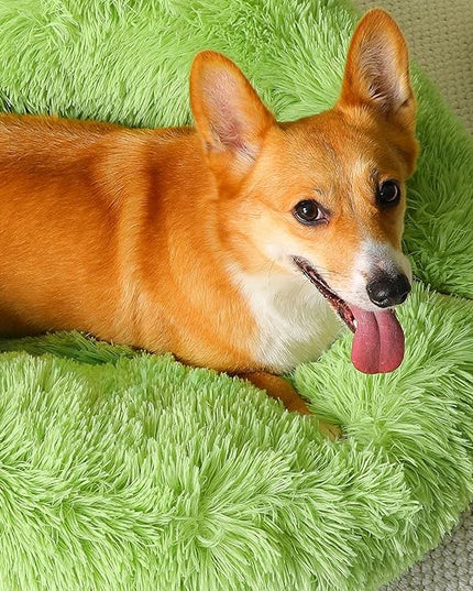WESTERN HOME WH Calming Dog Bed & Cat Bed, Anti-Anxiety Donut Dog Cuddler Bed, Warming Cozy Soft Dog Round Bed, Dog Cat Cushion Bed for Small Medium Dogs and Cats WESTERNHOME