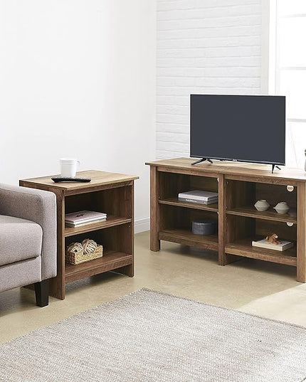 Rockpoint 70inch TV Stand Storage Media Console Entertainment Center, Rustic Oak - LeafyLoom