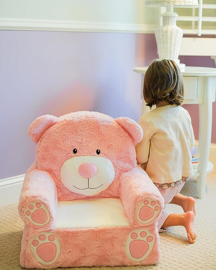 Animal Adventure | Sweet Seats | Pink Bear Children's Plush Chair - LeafyLoom