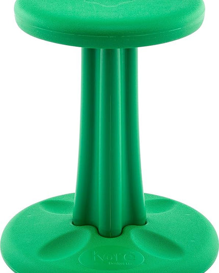 Kore Kids Junior Wobble Chair - Flexible Seating Stool for Classroom, Elementary School, ADD/ADHD - Made in The USA - Junior- Age 8-9, Grade 3-4, Green (16in) - LeafyLoom