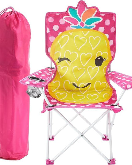 Heritage Kids Children's Figural Camp Chair, Pineapple - LeafyLoom