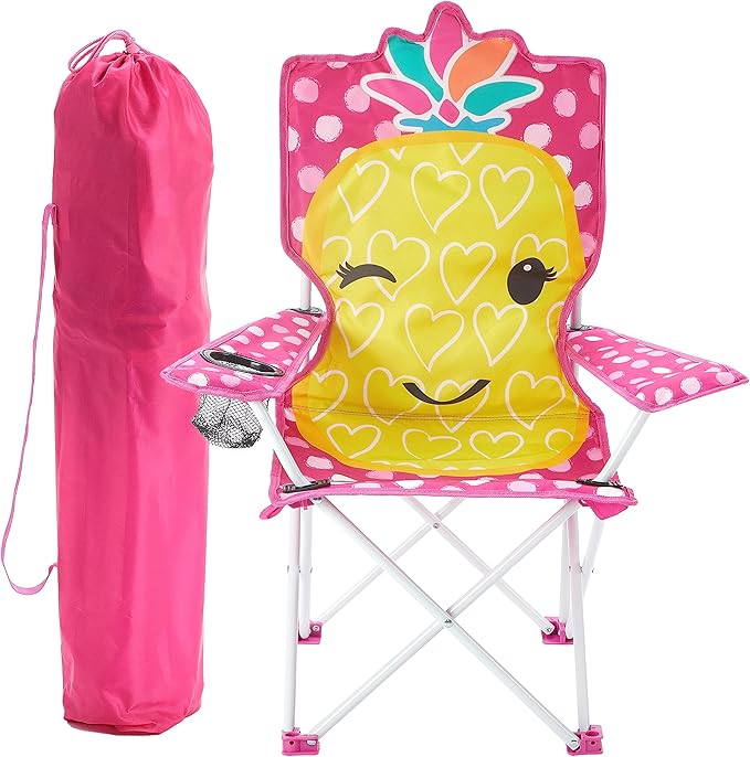 Heritage Kids Children's Figural Camp Chair, Pineapple - LeafyLoom