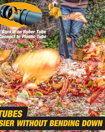 Cordless Leaf Blower for Dewalt 20V Max Battery,Electric Jobsite Air Blower with Brushless Motor,6 Variable Speed Up to 180MPH,2-in-1 Handle Electric Blower and Vacuum Cleaner(Battery Not Included) - LeafyLoom
