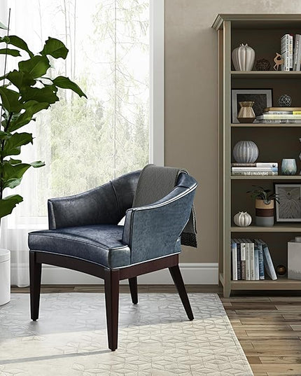 SIMPLIHOME Amherst SOLID WOOD 30 Inch Transitional 5 Shelf Bookcase in Distressed Grey, For the Living Room, Study Room and Office - LeafyLoom
