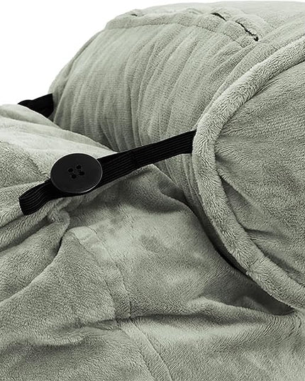 Husband Pillow XXL Cover Only Desert Sage, Microfiber Bed Rest Pillow Cover with Arms - Array of Colors - Generous Side and Back Pockets for Your Favorite Comfy Reading Pillow - LeafyLoom