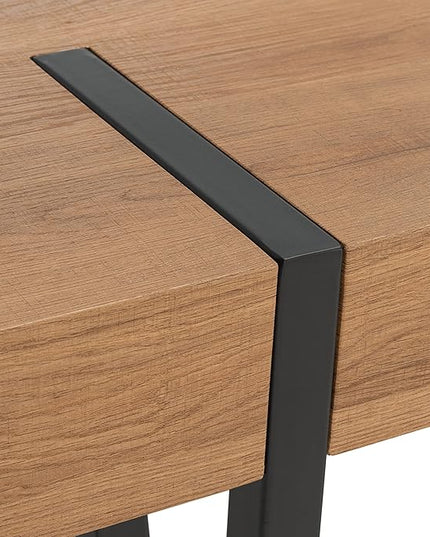 SAFAVIEH Home Collection Alyssa Mid-Century Rustic Industrial Brown Dining Room Table DTB7000D, 0, Natural/Black - LeafyLoom