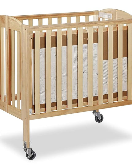 3-in-1 Folding Portable Crib, Natural, Large - LeafyLoom