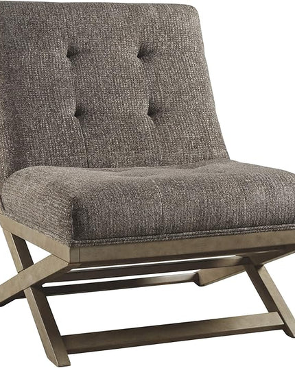 Signature Design by Ashley Sidewinder Coastal Tufted Accent Chair, Grayish Brown - LeafyLoom