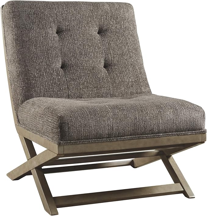 Signature Design by Ashley Sidewinder Coastal Tufted Accent Chair, Grayish Brown - LeafyLoom