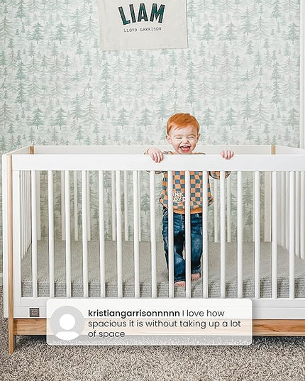 GAP babyGap Tate 4-in-1 Convertible Crib - Greenguard Gold Certified, Ebony/Natural - LeafyLoom