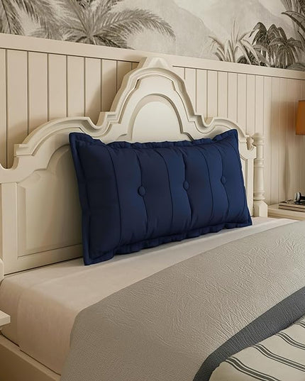 Johnear Headboard Pillow Large Reading Pillows for Sitting in Bed Adult Daybed Cushion Backrest Bolster Pillow Support Positioning Sofa Rest （Blue, 39 x 3 x 20 inches） - LeafyLoom