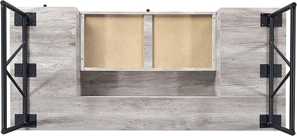 Coaster Home Furnishings Analiese Rustic 63-Inch 4-Drawer Home Office Computer Writing Desk Study Table with Storage Engineered Eco-Friendly Wood Look Laminate Sturdy Steel Grey Driftwood 801999 - LeafyLoom