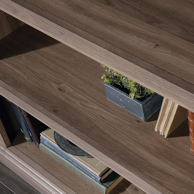 Sauder Miscellaneous Storage 3-Shelf Bookcase/ Book shelf, Salt Oak finish - LeafyLoom
