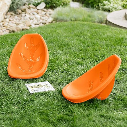 ECR4Kids Leaf Floor Seat, Rocker Chair, Orange, 6-Piece - LeafyLoom