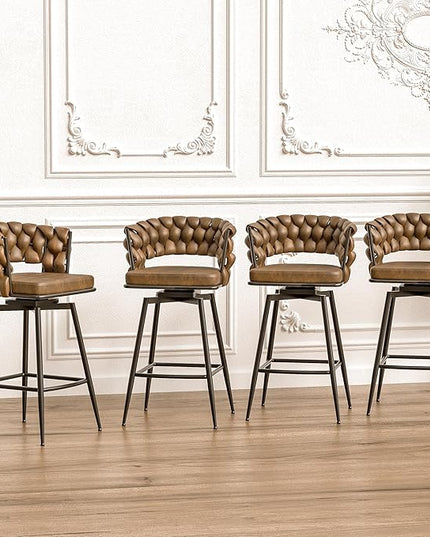 NicBex Haerin-SD-00363-LWJ Dining Chairs, 18.1"x18.1"x35.8", Brown - LeafyLoom
