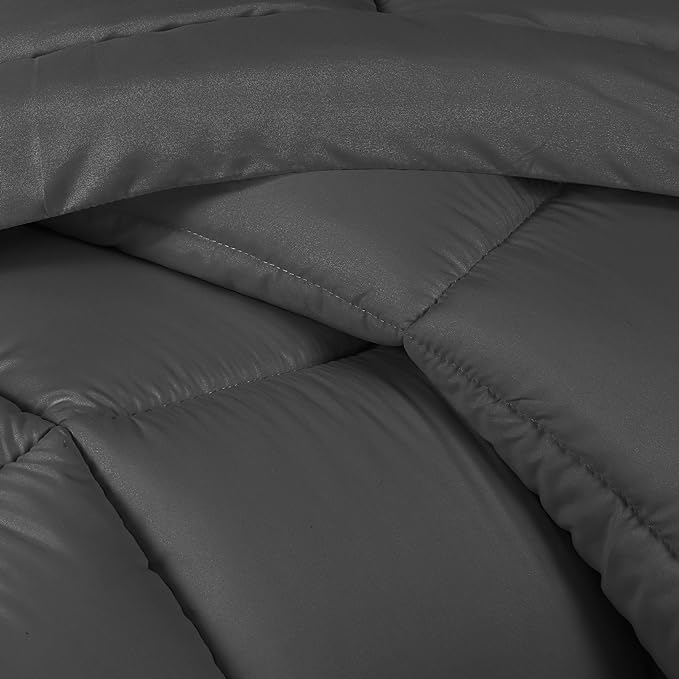 Utopia Bedding Twin Comforter Set Kids with 1 Pillow Sham, Bedding Comforter Sets, Down Alternative Grey Comforter, Soft and Comfortable, Machine Washable - LeafyLoom