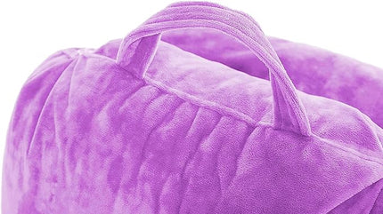 Husband Pillow XXL Cover Only Light Purple, Microfiber Bed Rest Pillow Cover with Arms - Array of Colors - Generous Side and Back Pockets for Your Favorite Comfy Reading Pillow - LeafyLoom