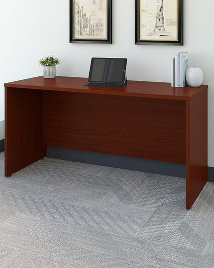 Bush Business Furniture Series C 60W x 24D Credenza Desk in Mahogany, Computer Table for Home or Professional Office - LeafyLoom