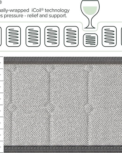 ZINUS 8 Inch Comfort Support Cooling Gel Hybrid Mattress, Queen, Tight Top Innerspring Mattress, Motion Isolating Pocket Springs, Mattress in A Box - LeafyLoom