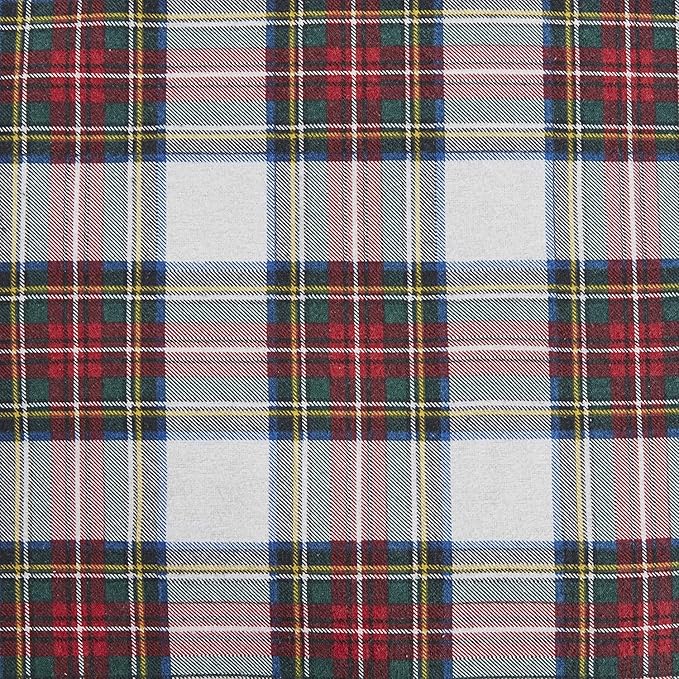 Comfort Spaces Cotton Flannel Breathable Warm Deep Pocket Sheets with Pillow Case Bedding, King, Red Plaid Scottish Plaid 4 Piece - LeafyLoom