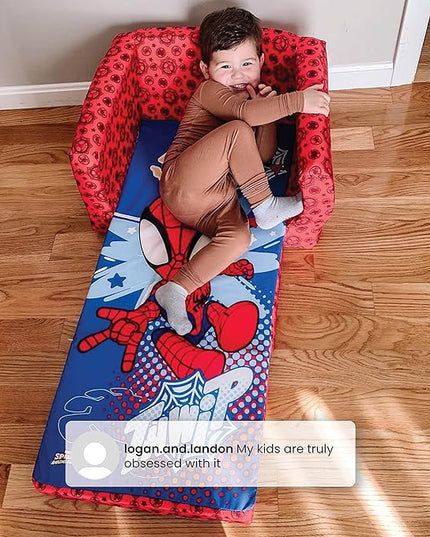 Delta Children Marvel Spidey and His Amazing Friends Cozee Flip-Out Chair - 2-in-1 Convertible Chair to Lounger for Kids - LeafyLoom