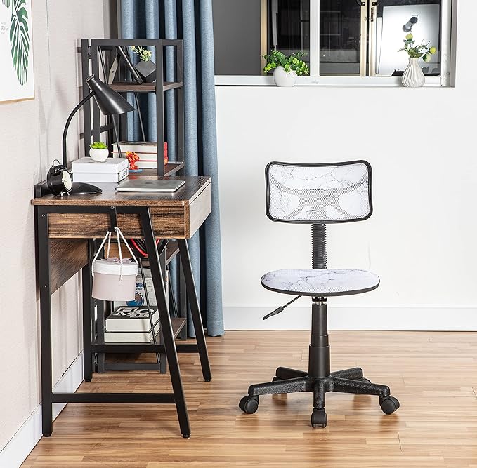 Marble Desk Chair 21D x 21W x 33H in - LeafyLoom