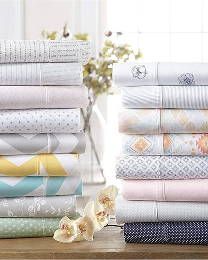Linen Market 4 Piece King Bedding Sheet Set (Light Gray Hearts) - Sleep Better Than Ever with These Ultra-Soft & Cooling Bed Sheets for Your King Size Bed - Deep Pocket Fits 16" Mattress - LeafyLoom