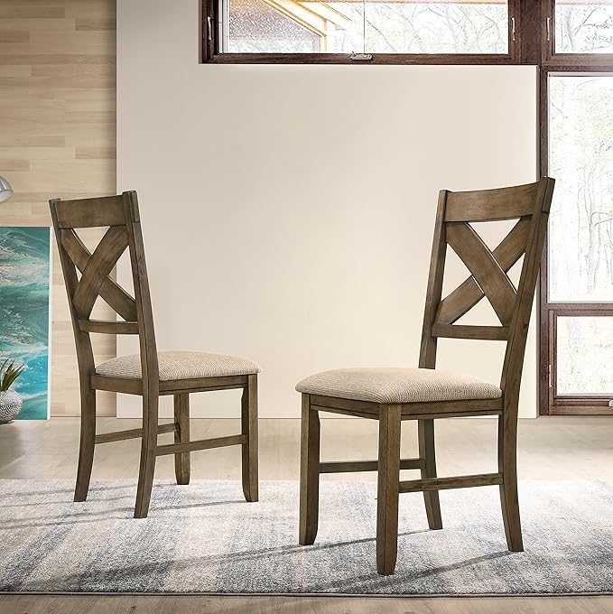 NicBex Haerin-SD-00151-LWJ Dining Chairs, 18.5"x17"x39.5", Brown - LeafyLoom