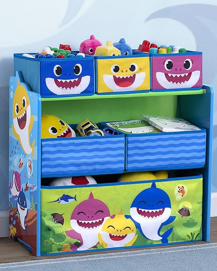 Baby Shark Design & Store 6 Bin Toy Storage Organizer by Delta Children - LeafyLoom